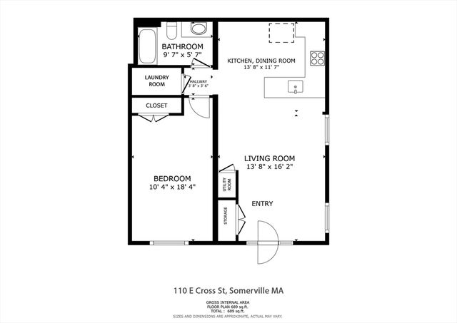 60 Cross St E 110, Somerville, MA 02145