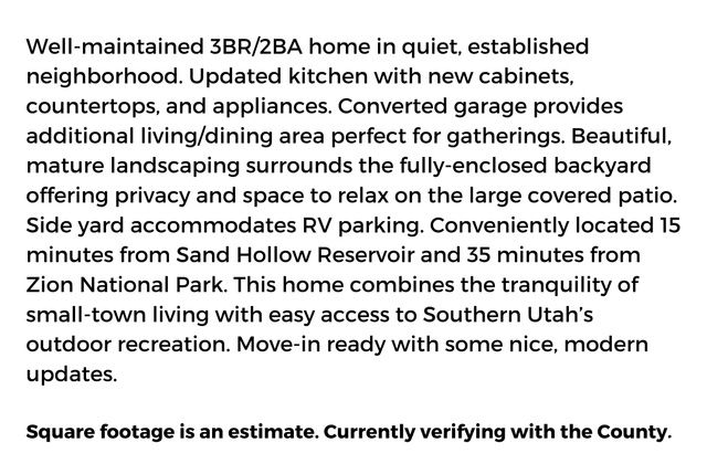 2356 S 770 W, Hurricane, UT 84737