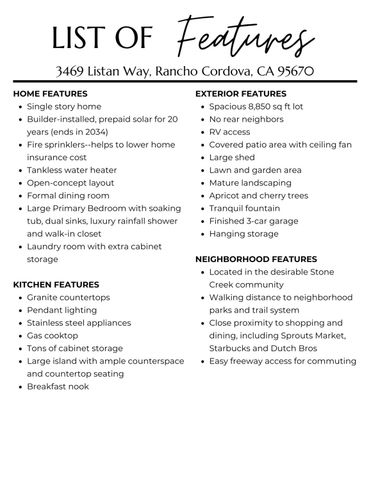 3469 Listan Way, Rancho Cordova, CA 95670