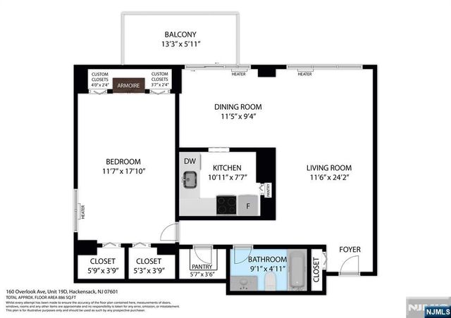 160 Overlook Avenue 19D, Hackensack, NJ 07601