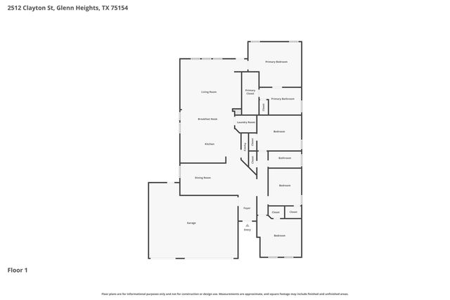 2512 Clayton Street, Glenn Heights, TX 75154