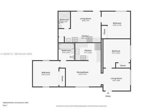 15398 Garfield Dr, Homestead, FL 33033