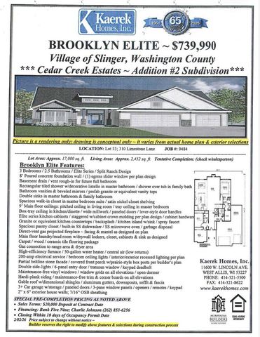 310 Limestone LANE, Slinger, WI 53086