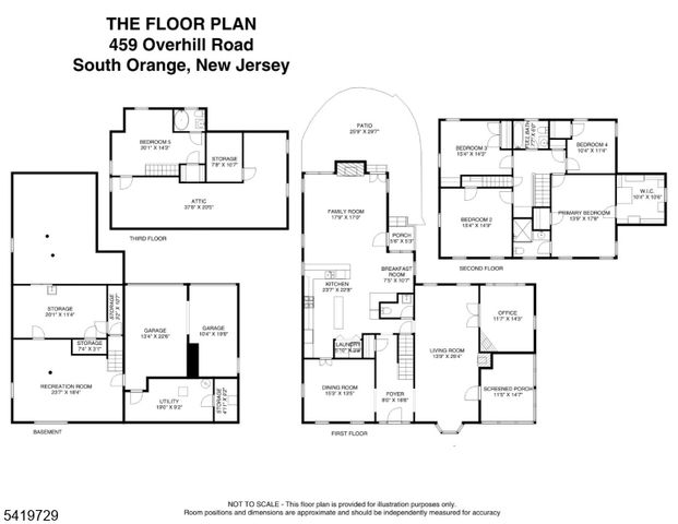 459 OVERHILL ROAD, South Orange Village Twp., NJ 07079