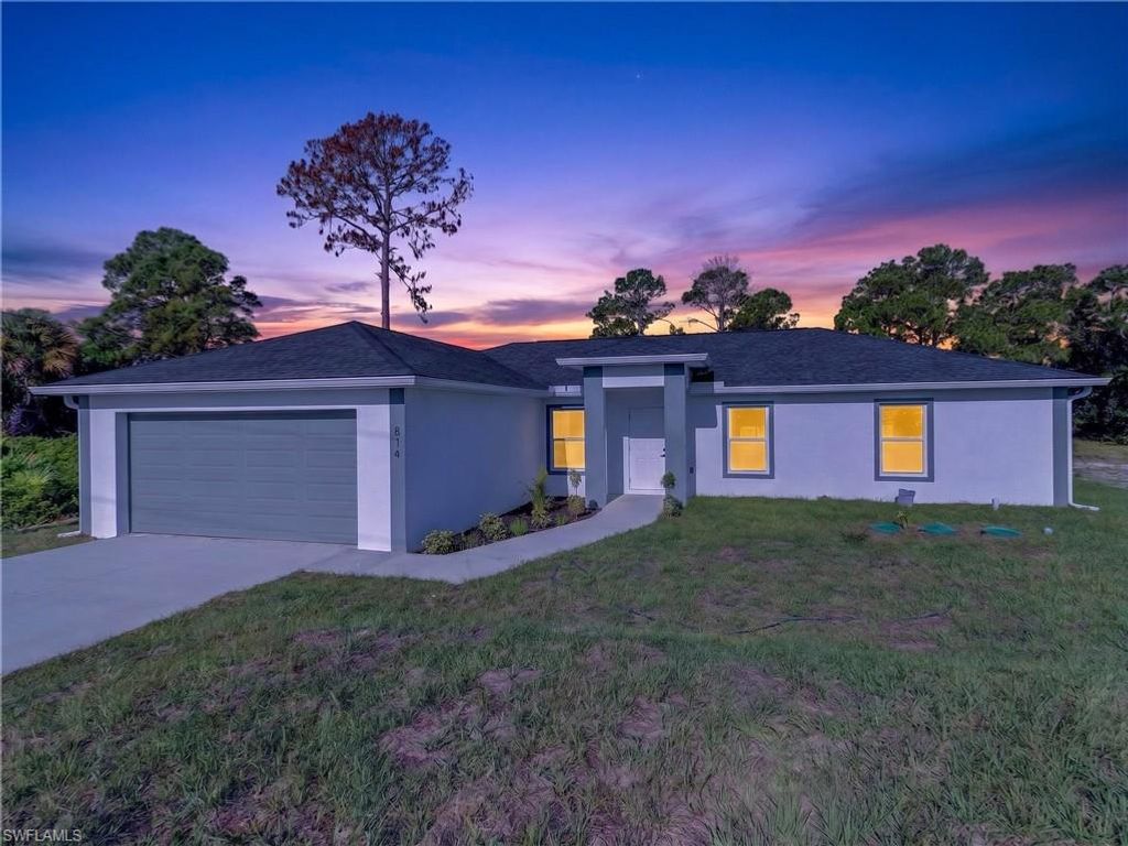 814 Milano AVE S, LEHIGH ACRES, FL 33974 — exterior
