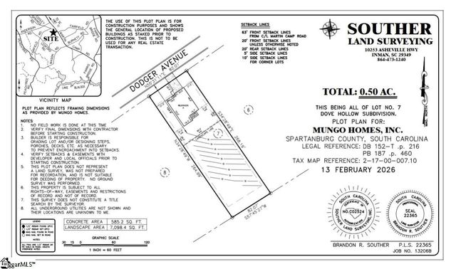 427 Dodger Avenue Lot 7, Chesnee, SC 29323