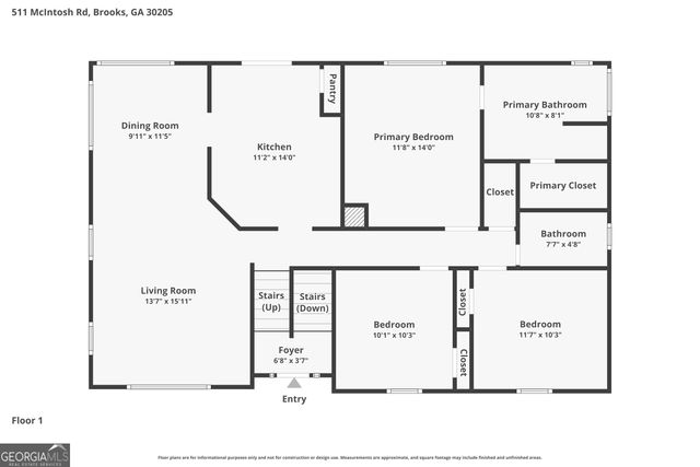 511 W Mcintosh Road, Brooks, GA 30205