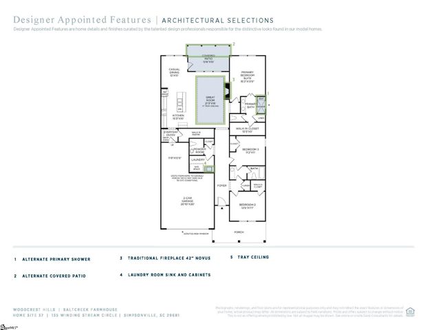 135 Winding Stream Circle Lot 37 Lot 37 Saltcreek Farmhouse, Simpsonville, SC 29681
