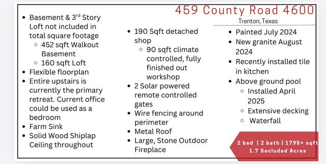 459 County Road 4600, Trenton, TX 75490