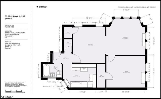 33 62Nd St 4A, West New York Town, NJ 07093