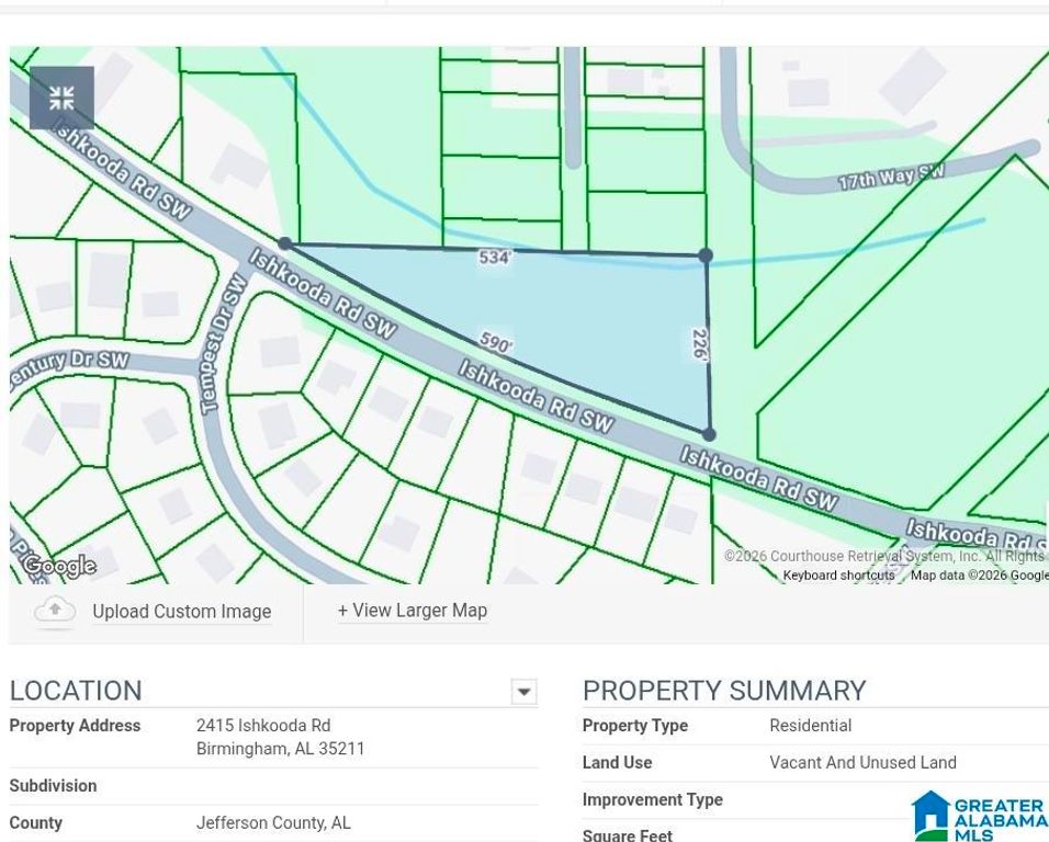 2415 ISHKOODA ROAD SW, Birmingham, AL 35211
