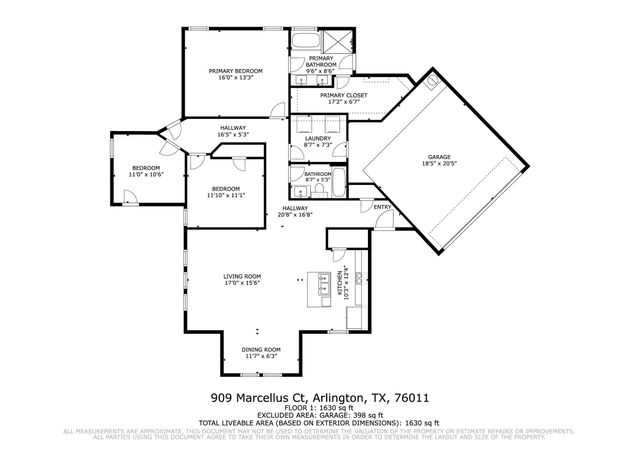 909 Marcellus Court, Arlington, TX 76011