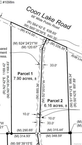 Parcel 2 E Coon Lake Rd, Genoa Township, MI 48843