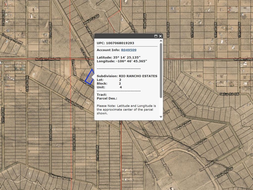 Durango Road SW, Rio Rancho, NM 87124