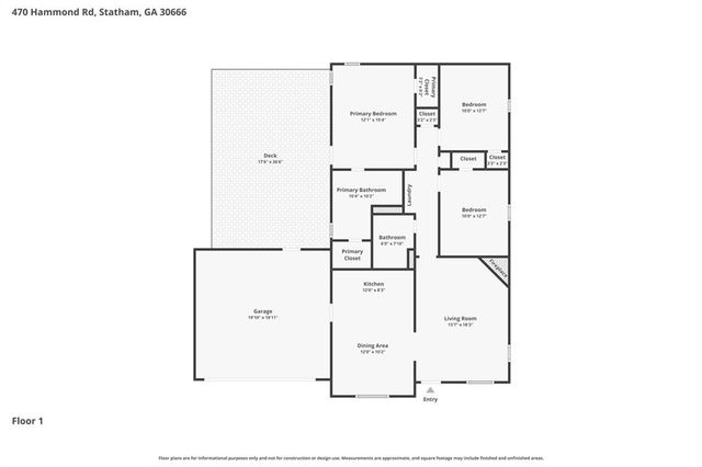 470 Hammond Road, Statham, GA 30666