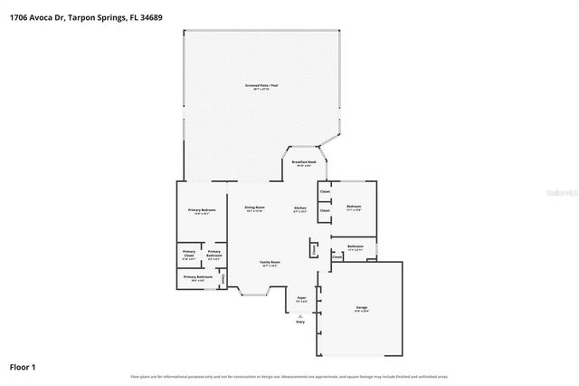 1706 AVOCA DRIVE, Tarpon Springs, FL 34689