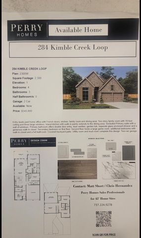 284 Kimble Creek LOOP, Kyle, TX 78640