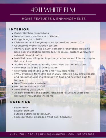 4911 White Elm DR, Austin, TX 78749