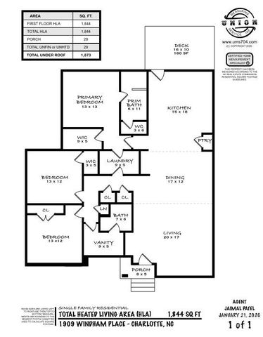 1909 Windham Place, Charlotte, NC 28205