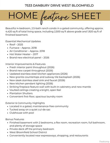 7533 Danbury Drive, West Bloomfield Charter Township, MI 48322