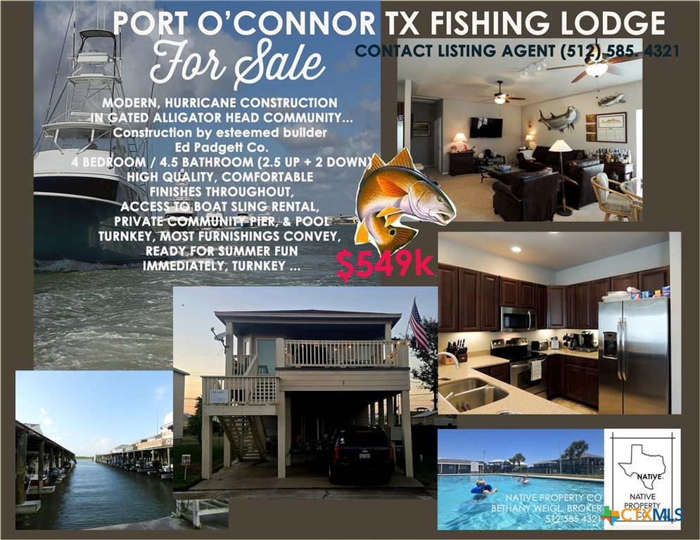 1 Alligator Head Lane, Port O'connor, TX 77982