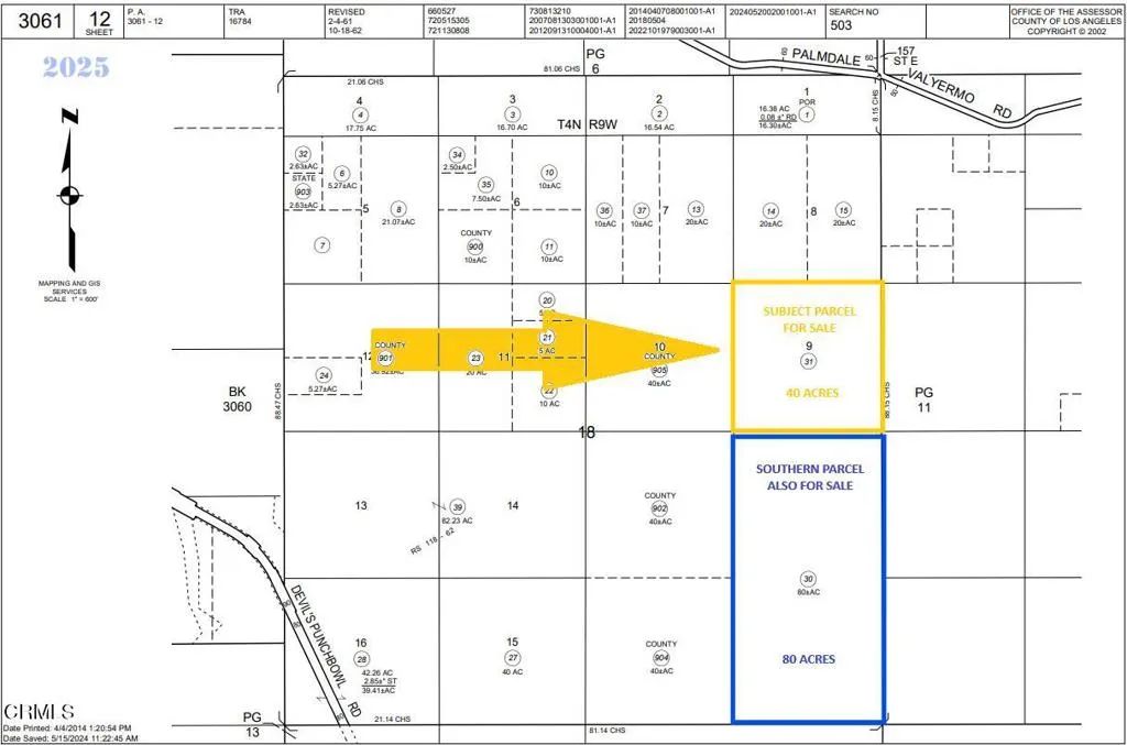 Image 2 of property listing at 0 Valyermo, Valyermo, CA 93563
