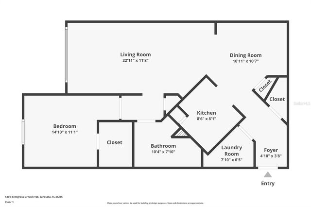 5401 BENTGRASS DRIVE 1-108, Sarasota, FL 34235