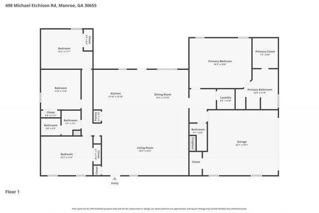 498 Michael Etchinson Road, Monroe, GA 30655
