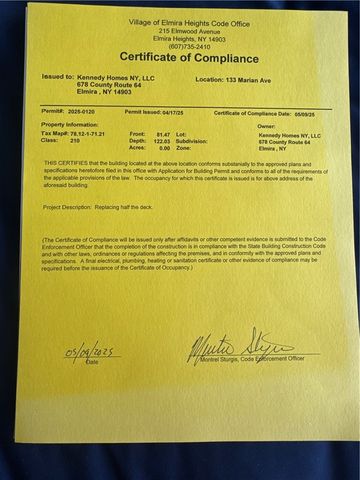 133 Marian Avenue, Elmira, NY 14903