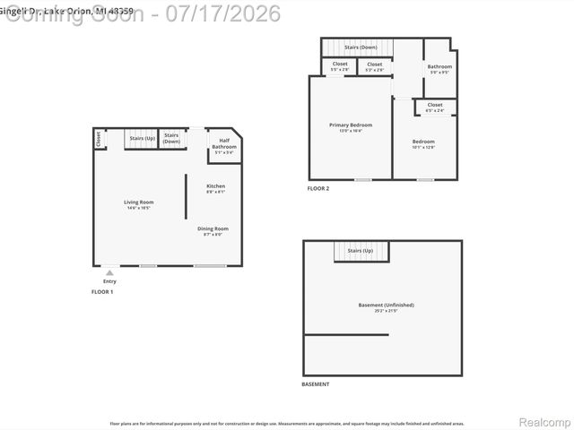 3404 Gingell Drive, Orion Charter Township, MI 48359