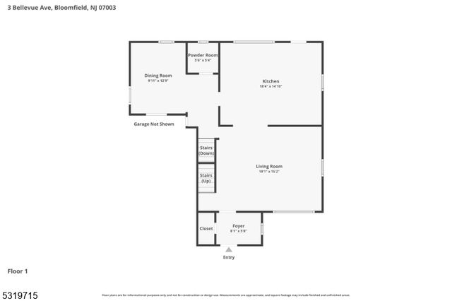 3 Bellevue Ave, Bloomfield Twp., NJ 07003
