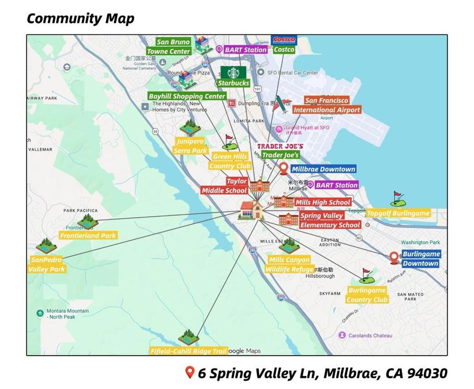 Image 3 of property listing at 6 Spring Valley Lane, Millbrae, CA 94030
