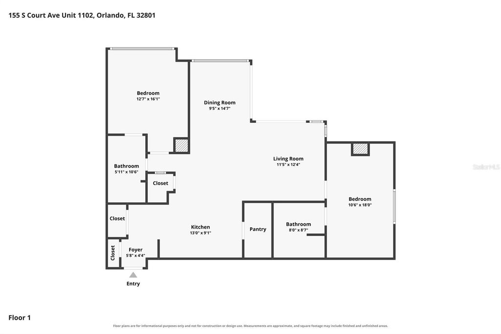 Image 51 of property listing at 155 S COURT AVENUE 1102, Orlando, FL 32801