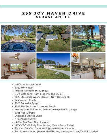 255 Joy Haven Drive, Sebastian, FL 32958