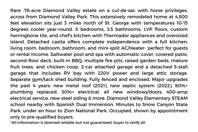 8333 N SAPPHIRE, Diamond Valley, UT 84770