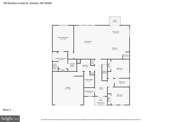 109 SHALLOW CREEK DR, Ranson, WV 25438