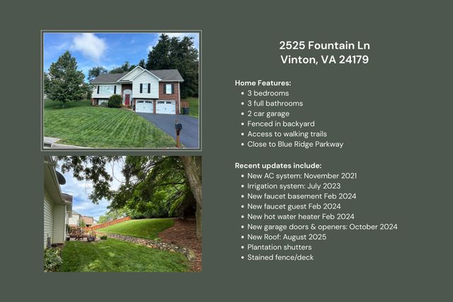 2525 Fountain LN, Vinton, VA 24179