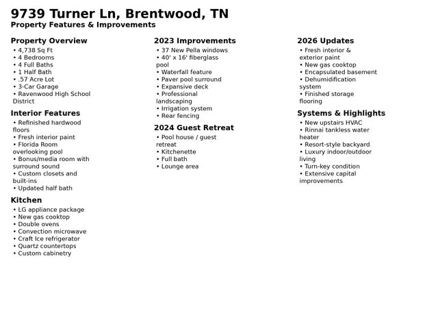 9739 Turner Ln, Brentwood, TN 37027