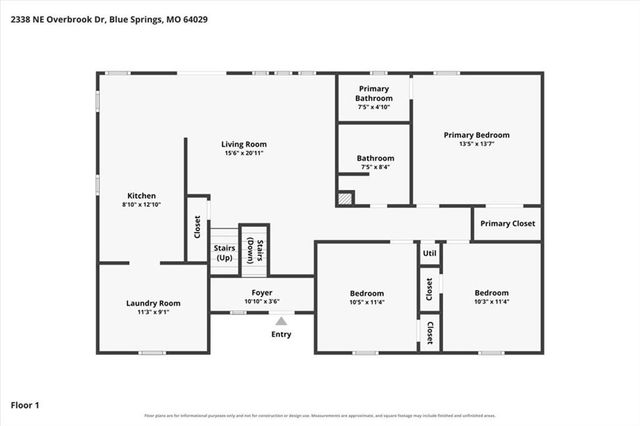 2338 NE Overbrook Drive, Blue Springs, MO 64029
