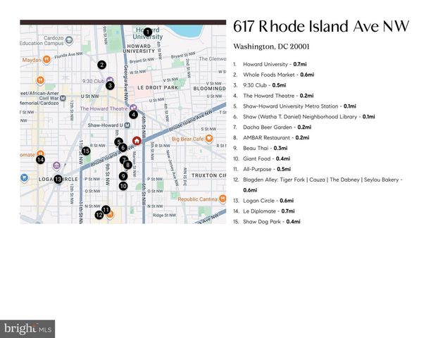 617 RHODE ISLAND AVE NW, Washington, DC 20001