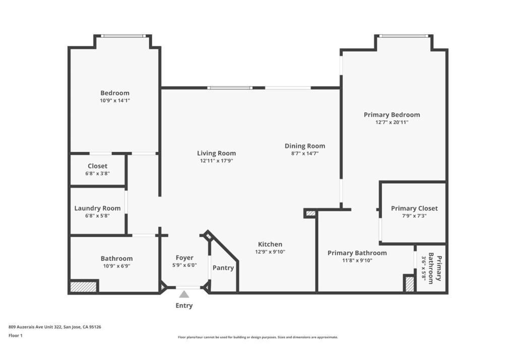Image 37 of property listing at 809 Auzerais Avenue 322, San Jose, CA 95126