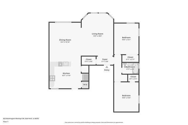 623 Washington Boulevard 3N, Oak Park, IL 60302