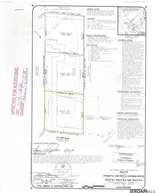 Tract B-1,2,3 Lockhart Rd, Denham Springs, LA 70726