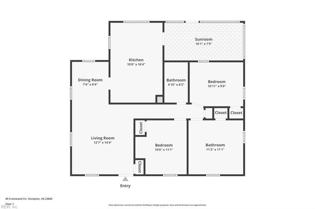 40 Crestwood CIR, Hampton, VA 23669