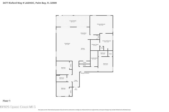 3477 Rixford Way SE, Palm Bay, FL 32909