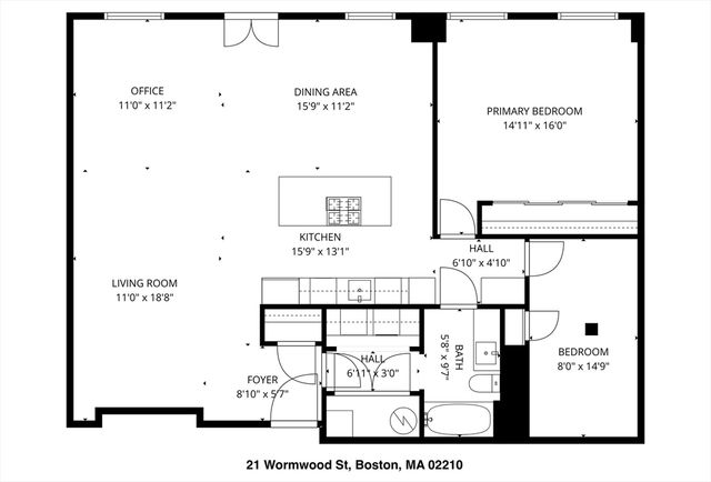 21 Wormwood St 620, Boston, MA 02210