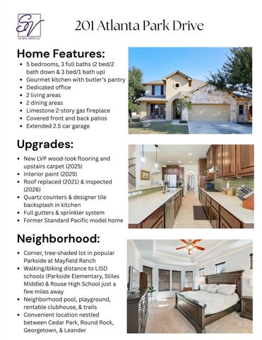 201 Atlanta Park DR, Georgetown, TX 78628