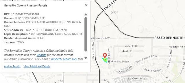 2 Prime Lots Volcano Cliffs, Albuquerque, NM 87120