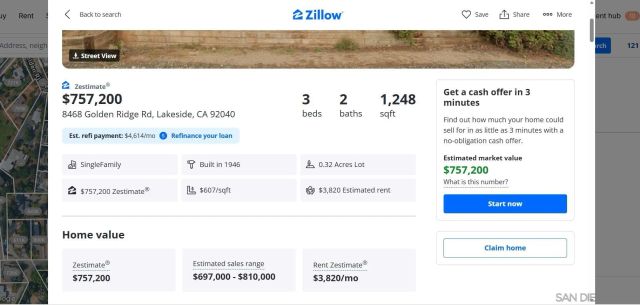 8468 Golden Ridge Rd, Lakeside, CA 92040