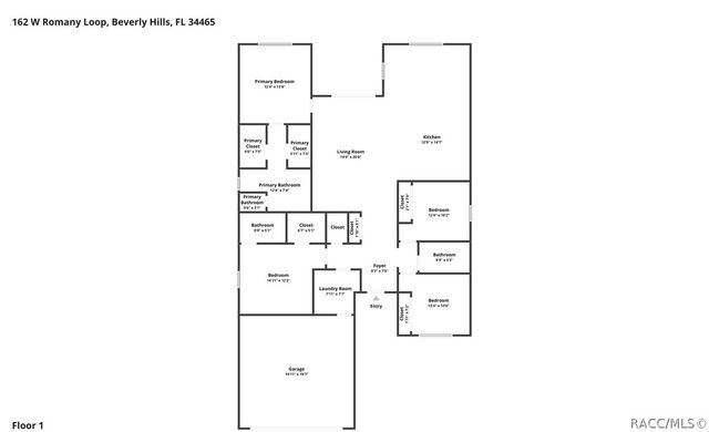 162 W Romany Loop, Beverly Hills, FL 34465